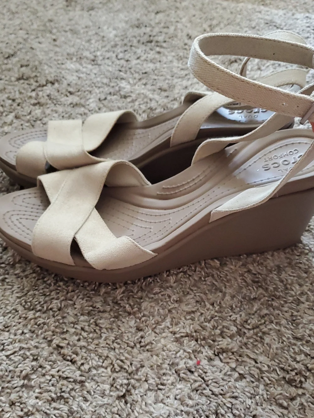 Wedge Sandals with Ankle Strap - Picture 1 of 8